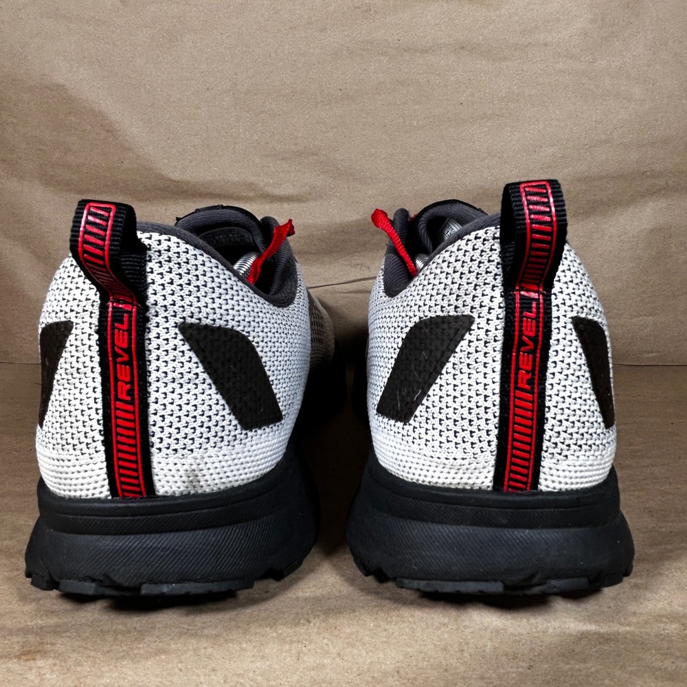 Brooks Revel 4 Mens Running Shoes White Black Red 1103471D151 Size 13 D - Picture 5 of 10